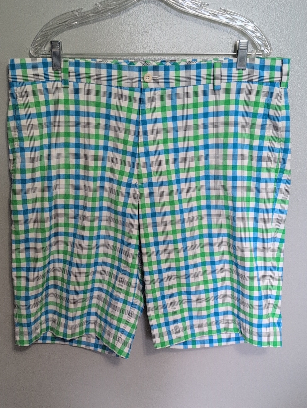Nike Golf Mens 38 Distressed Travis Scott Mini Swoosh Golfing Chino Shorts Plaid
